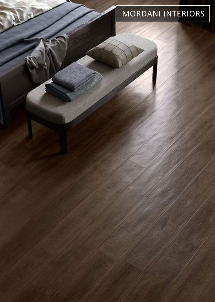 Hand Scrapped Bennett Oak Brown Spc Wooden Flooring